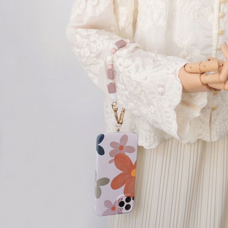 Bolsa colorida feita à mão com contas de madeira, bolsa curta e versátil de acrílico com blocos de cores_voghion.com