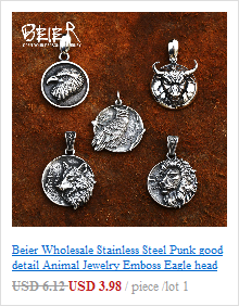 Beier 316L Stainless Steel Couple style Vegvisir Compass Pendant necklace Symbal Of Norse Runic BP8-985_voghion.com