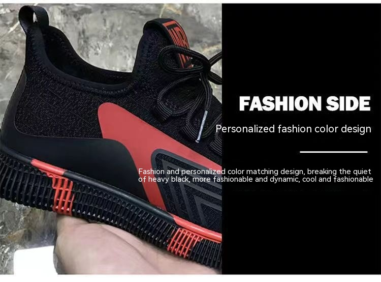 Herren-Arbeitsschuhe, Sportschuhe, Freizeitschuhe, Turnschuhe, Gummisohle, Fußgewölbeunterstützung, vielseitig, leicht zu reinigen, Schuhwerk, Turnschuhe_voghion.com