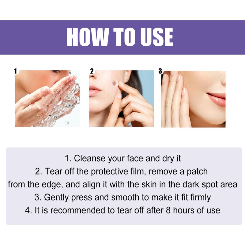 EELHOE Patch zur Entfernung dunkler Flecken, Aufhellung dunkler Flecken im Gesicht, Melasma-Flecken, Melanin, feuchtigkeitsspendendes, aufhellendes Patch zur Hautfleckenentfernung_voghion.com