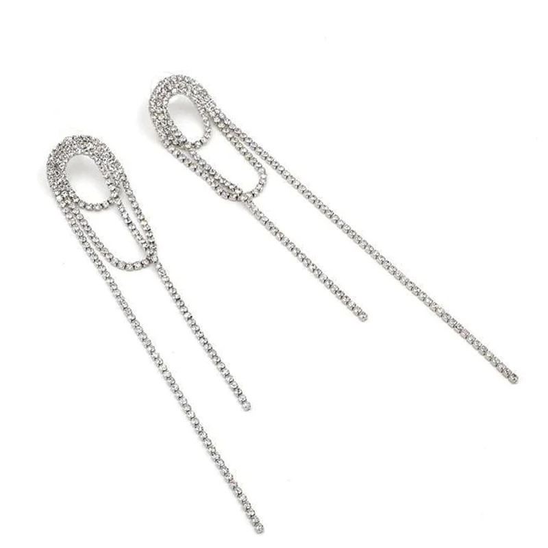 Fashion New Long Fringed Earrings, European And American Multi-layer Geometric Stud Earrings Temperament Earrings Women's Earrings_voghion.com