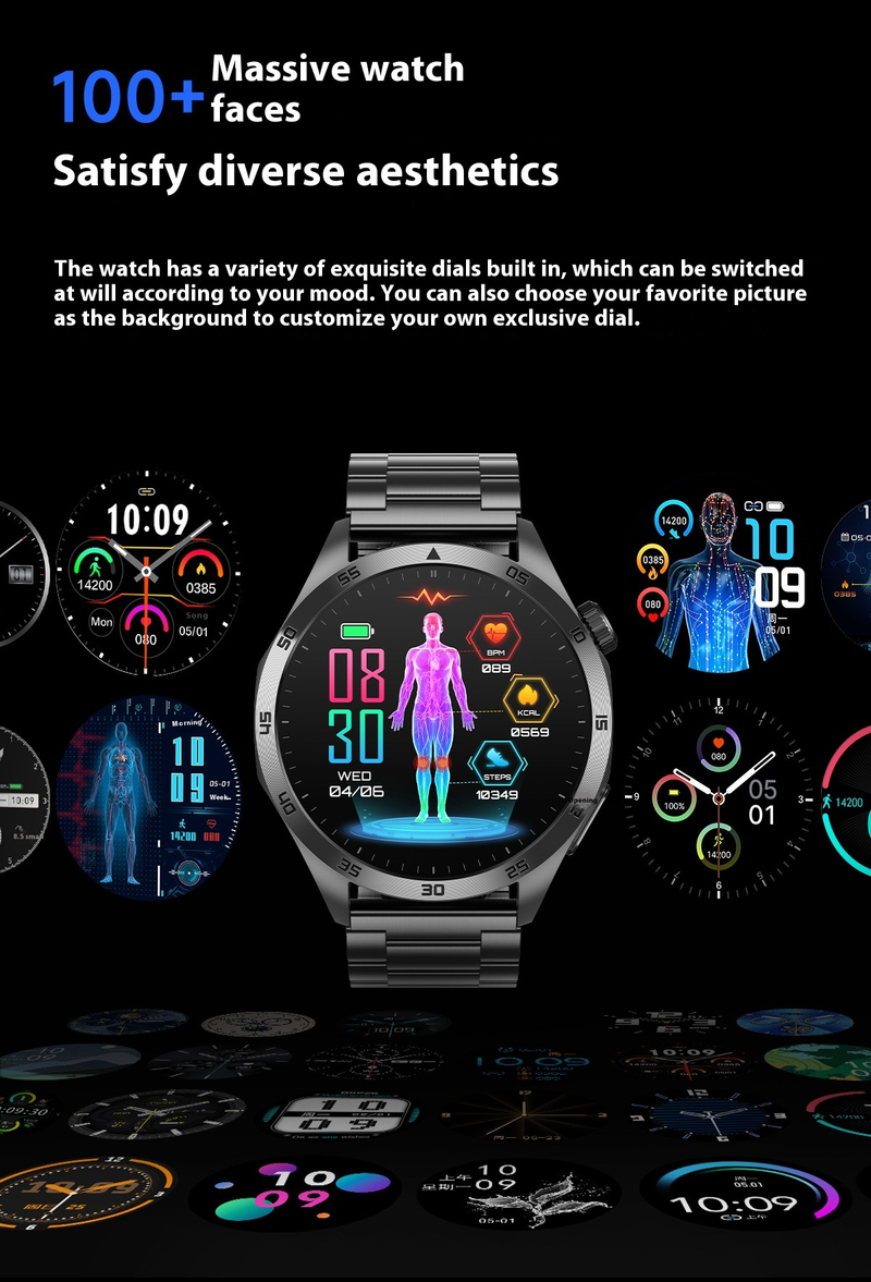 Smart Health Monitoring Watch - ECG ECG, Blood Sugar, Blood Oxygen, Sleep And Other Multi-functional Guardians_voghion.com