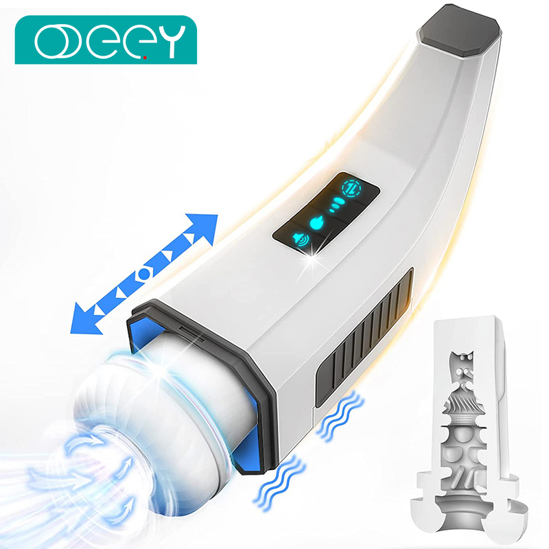 Automatischer männlicher Masturbator mit Stoßfunktion, kraftvolles Saugen, vibrierende 4D-Texturhülse, Sexspielzeug für Männer, Stroker Po_voghion.com