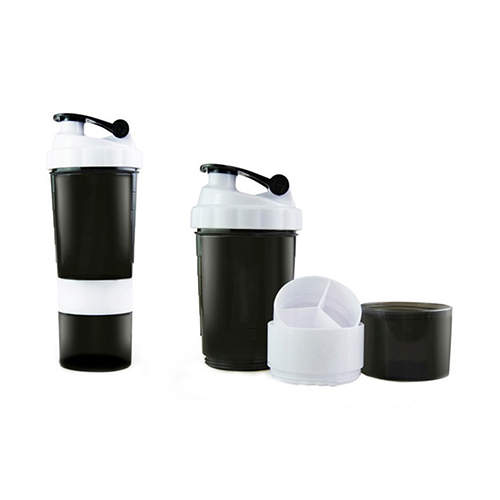 Kaou 3 in 1 Gym Body Building Water Bottle Protein Powder Mixer Shaker con griglia a rete_voghion.com