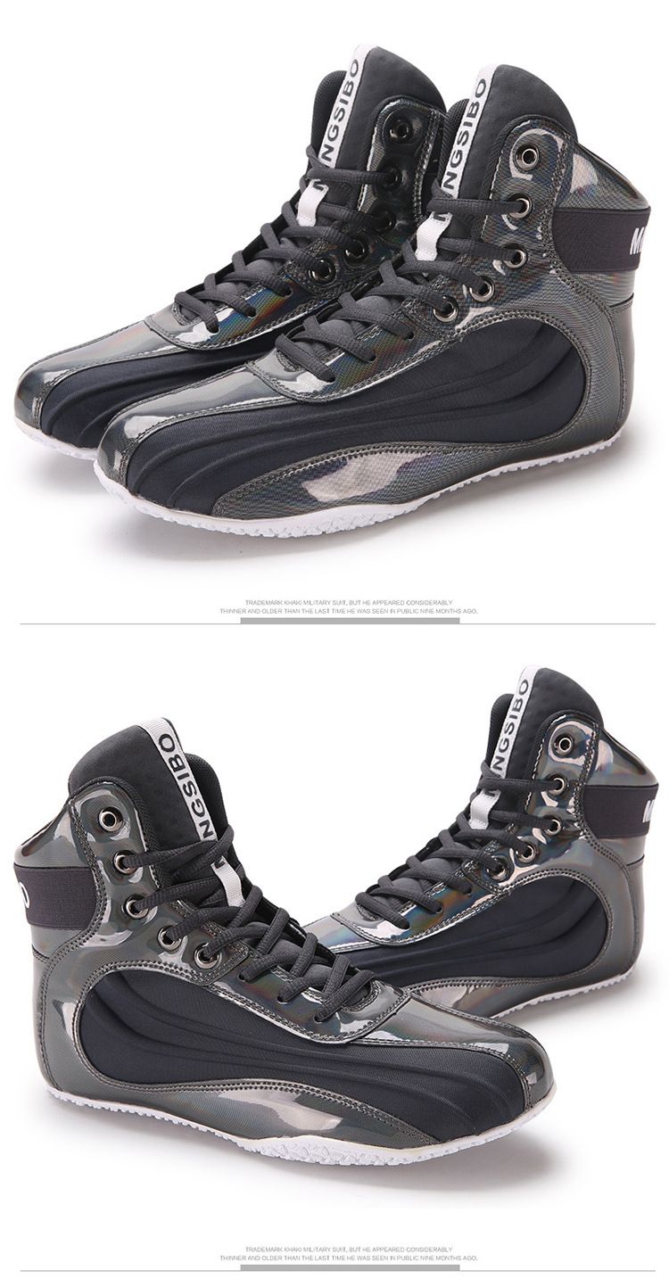 Nouvelles chaussures de boxe, chaussures Sanda montantes pour hommes et femmes, chaussures d'entraînement au squat et au soulevé de terre, chaussures de lutte, chaussures de fitness_voghion.com