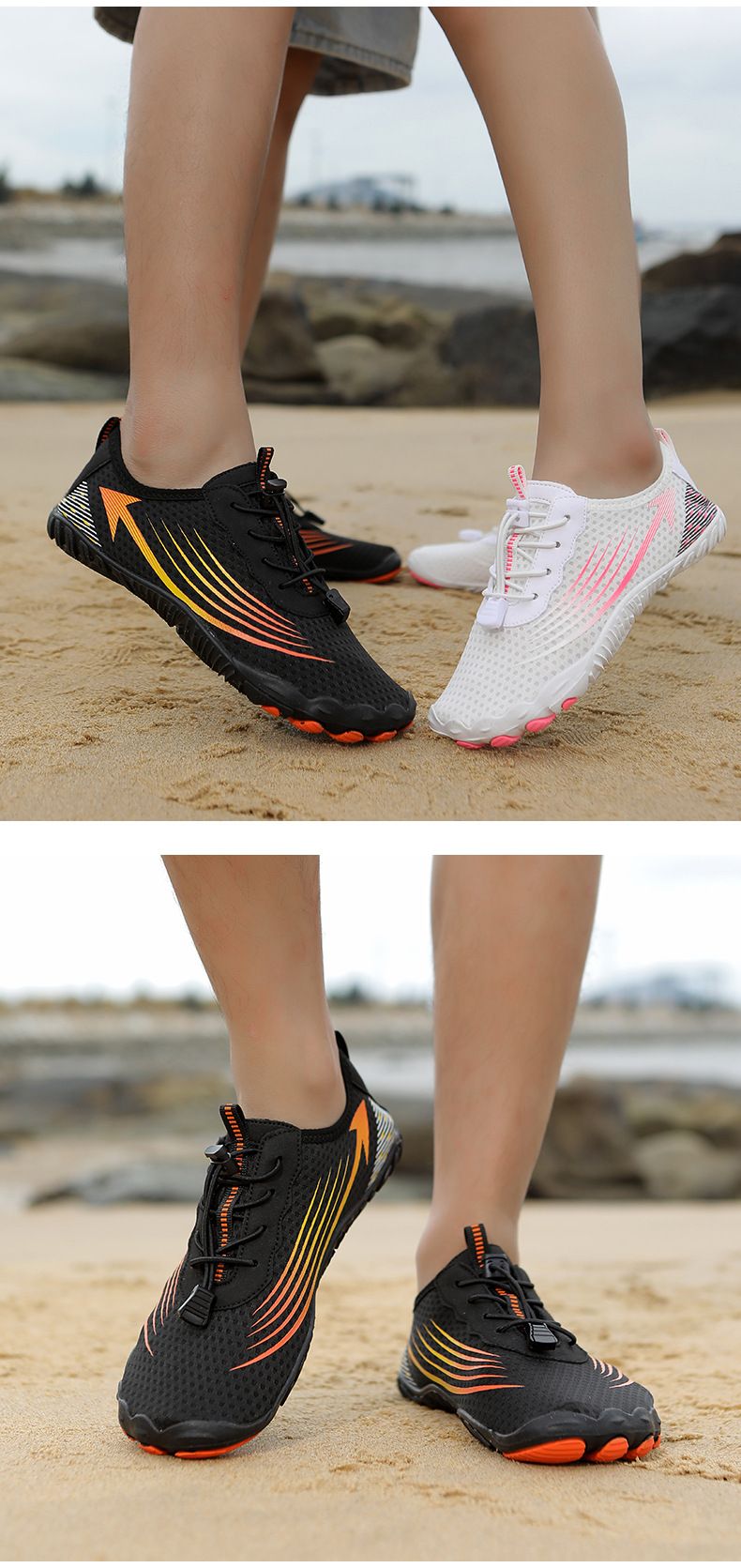 Unisex Water Shoes For Swimming, Running, Cycling, Yoga & Beach - Lightweight, Quick-Dry, Non-Slip With Breathable Mesh For Outdoor Adventures_voghion.com