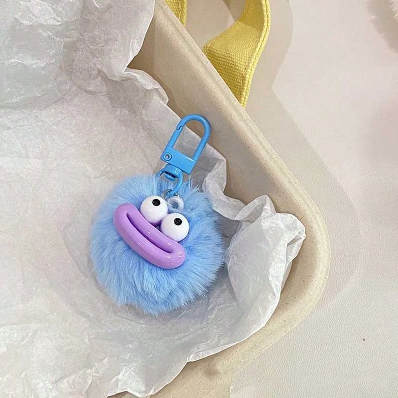 1pc süße Wurst Mund Plüsch Ball Schlüsselanhänger lustige Neuheit paar Schlüsselanhänger Rucksack Dekor Wohnheim Geschenk_voghion.com