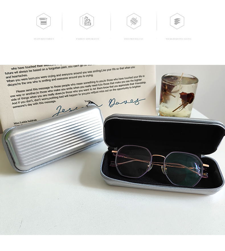High-end creative trolley case glasses case men's and women's portable glasses case storage Japanese Simple myopia sunglasses_voghion.com