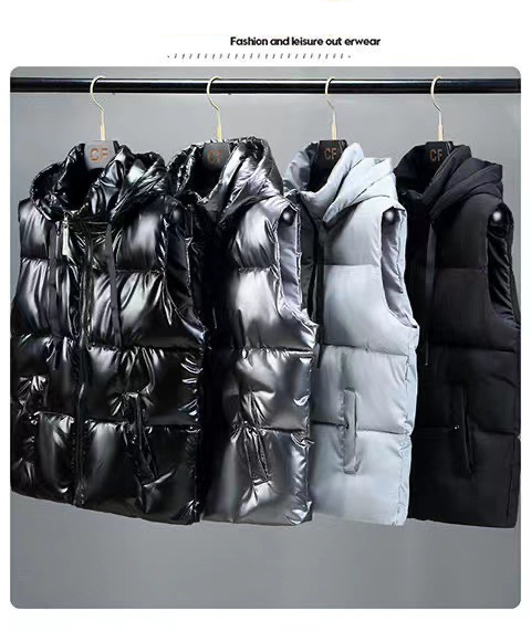 Dun bomuldsvest herrevest fortykket varm vest Koreansk stil trendy blank vask fri par bomuldsvest_voghion.com