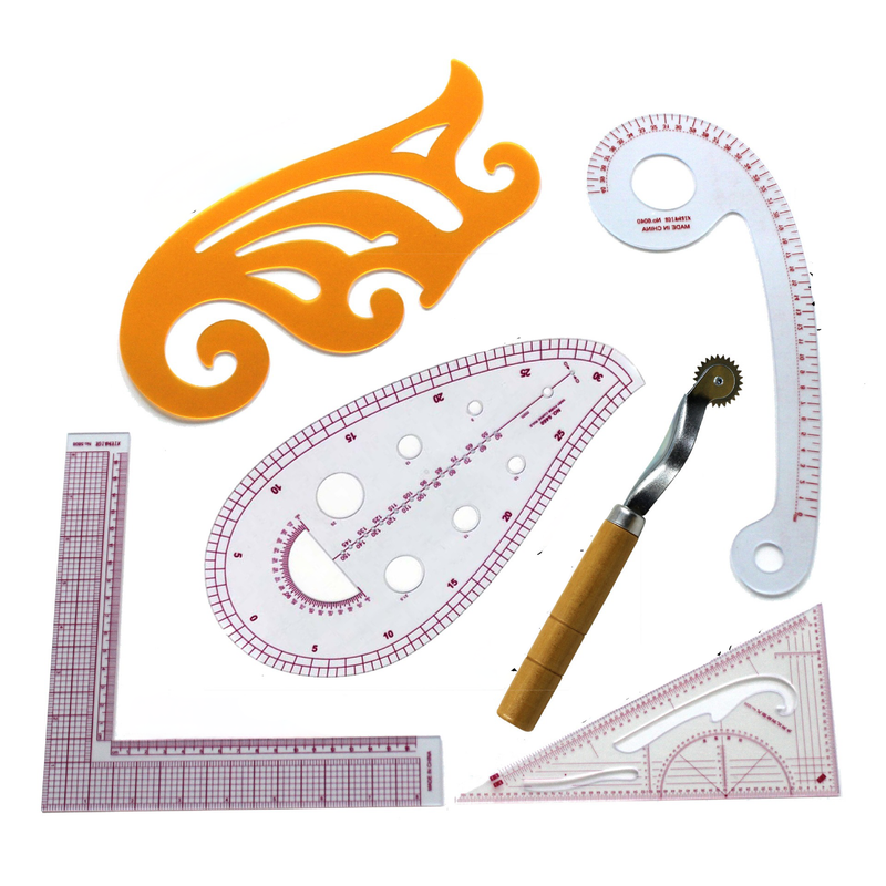 Set rigle multifuncționale DIY, riglă cu mânecă, riglă pentru yardaje, riglă curbă, riglă pentru matlasare, riglă pentru cusut_voghion.com