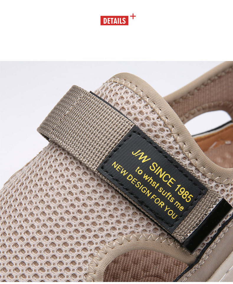 Sandali del produttore da uomo, estivi, nuovi, casual, scarpe da spiaggia, scarpe in rete, scarpe con fori, grandi dimensioni_voghion.com