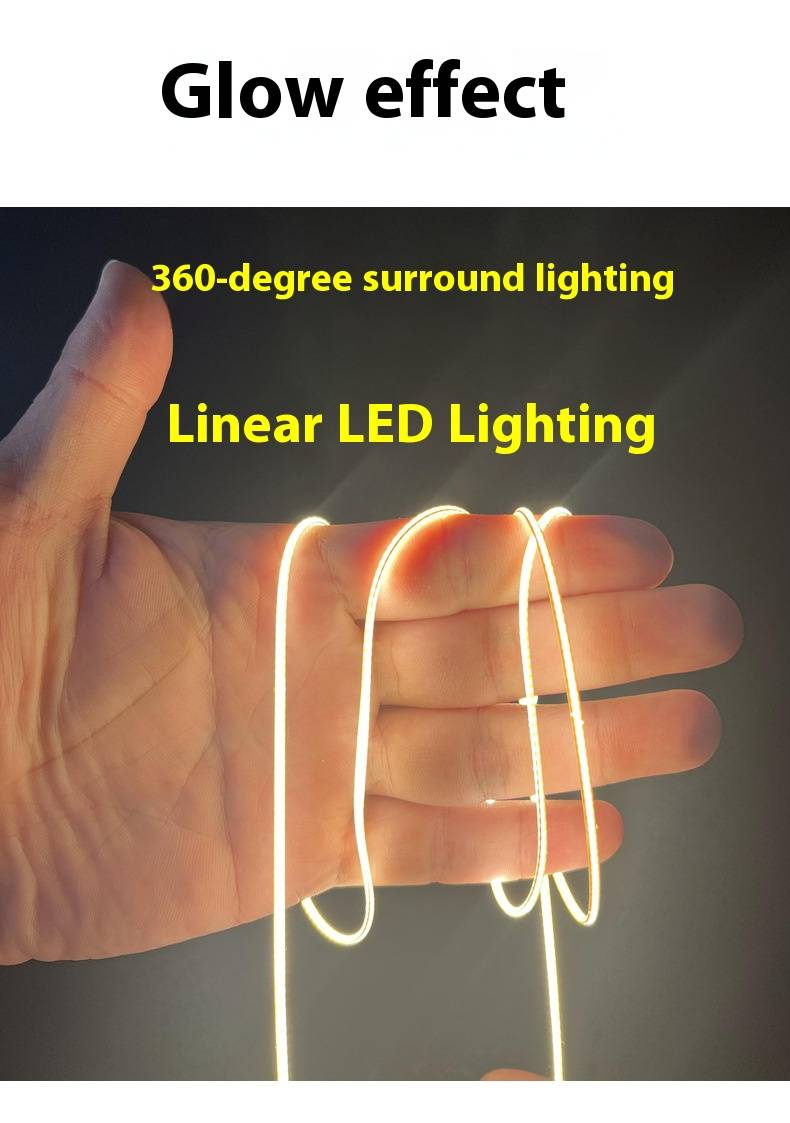 Ultradünner 1-mm-LED-COB-Lichtstreifen – 360°-Glüh-Linearbeleuchtung, flexibler 3-V-/5-V-/12-V-/24-V-Lichtbalken für Heim-, Gewerbe- und Heimwerkerprojekte_voghion.com
