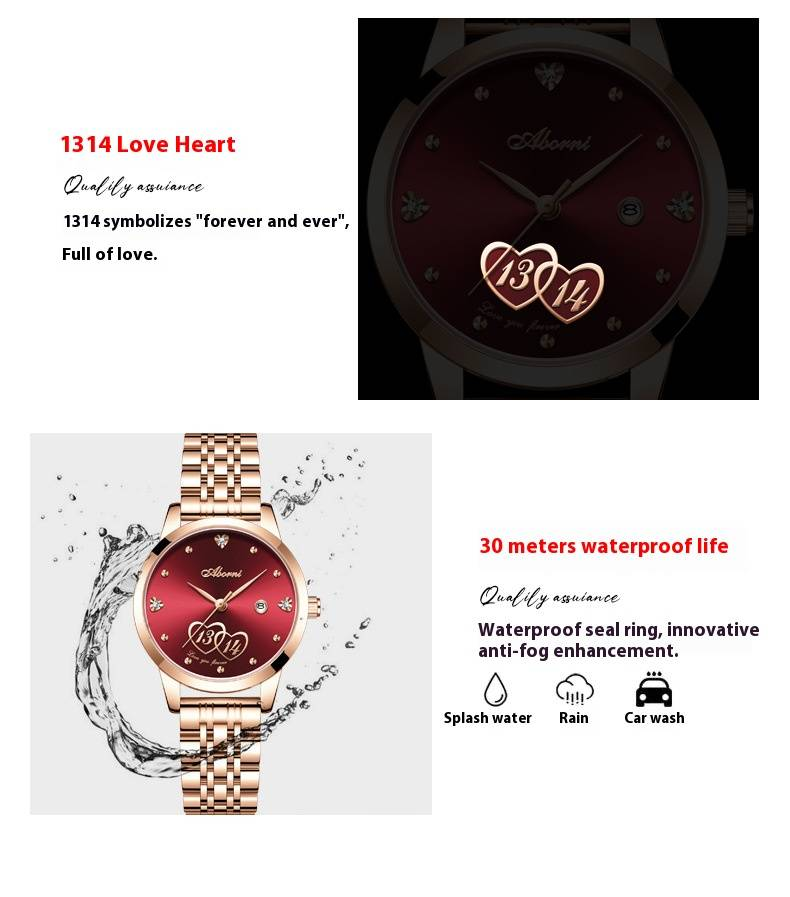 Elegant Women's Quartz Watch With Calendar, Stainless Steel Band, Minimalist Design For Everyday Wear Calendar Steel Belt Ladies Watch_voghion.com