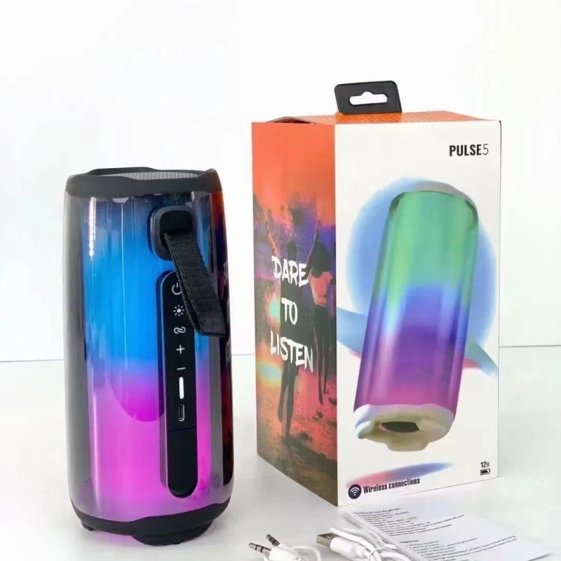 Pulse 5 Waterdichte Subwoofer Muziek Pulserende Kleuren Led Verlichting Draagbaar Audiosysteem Bluetooth Luidsprekers Buitenbas_voghion.com