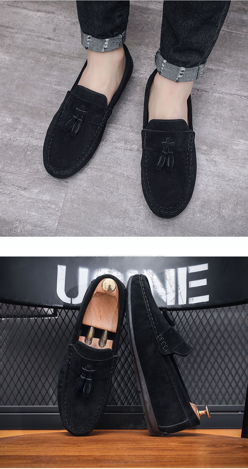 Doudou - Zapatos de hombre de primavera, estilo casual, con flecos y suela blanda_voghion.com