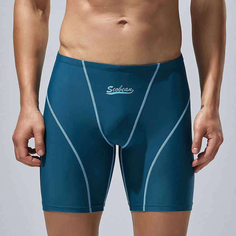 Neue Mode für Männer Low Taillierte Lange Boxer Badehose Heißer Frühling Hosen männer Badeanzug Badehose Großhandel_voghion.com