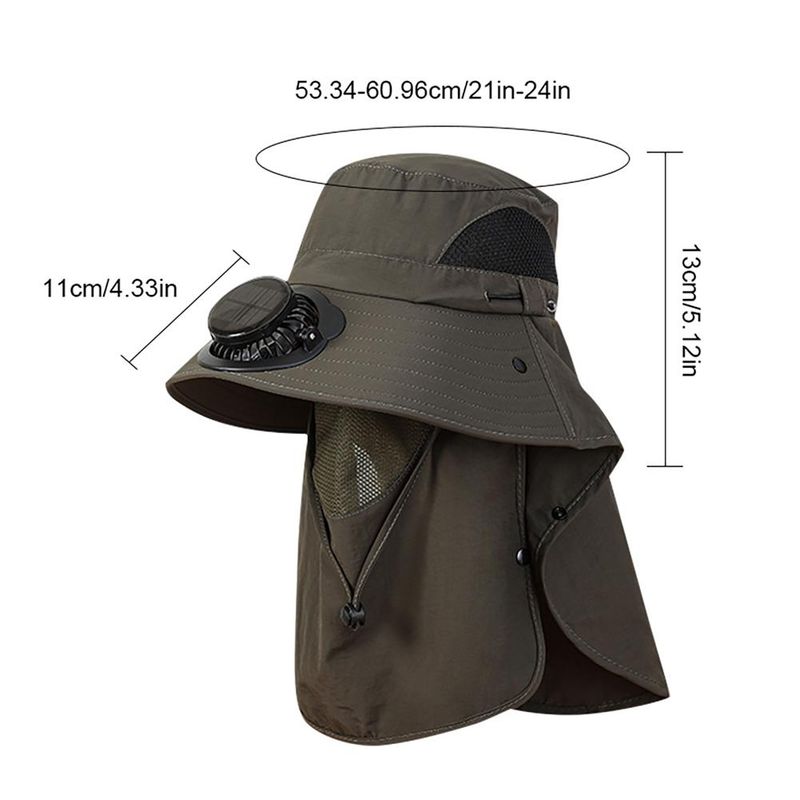 Removable Solar Fan Hat - Outdoor Sunshade Cap_voghion.com