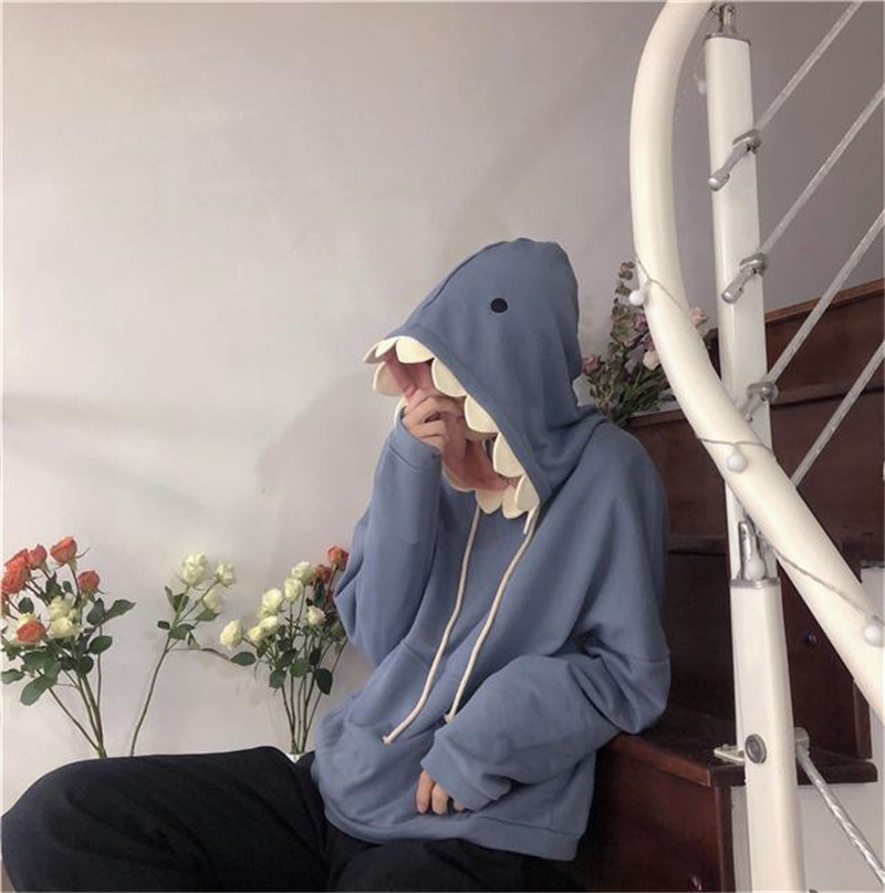 Y2K Lustige Shark Patchork Hoodies Mann Herbst Kaaii Seatshirt 2021 Casual Langarm Pullover Schule Paar Kleidung_voghion.com