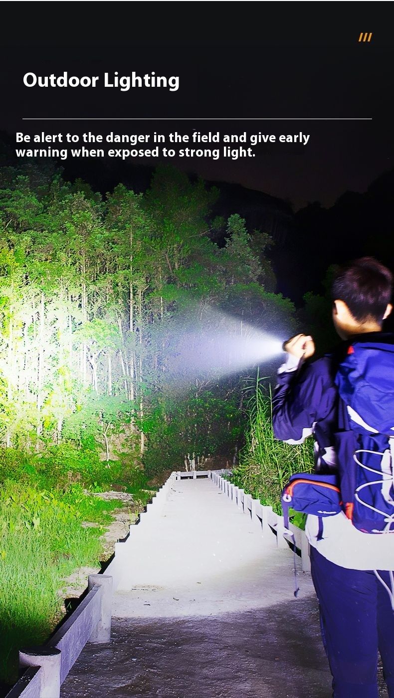Flashlight, strong USB charging, outdoor bright, long-range, household emergency light, waterproof, mini, student_voghion.com