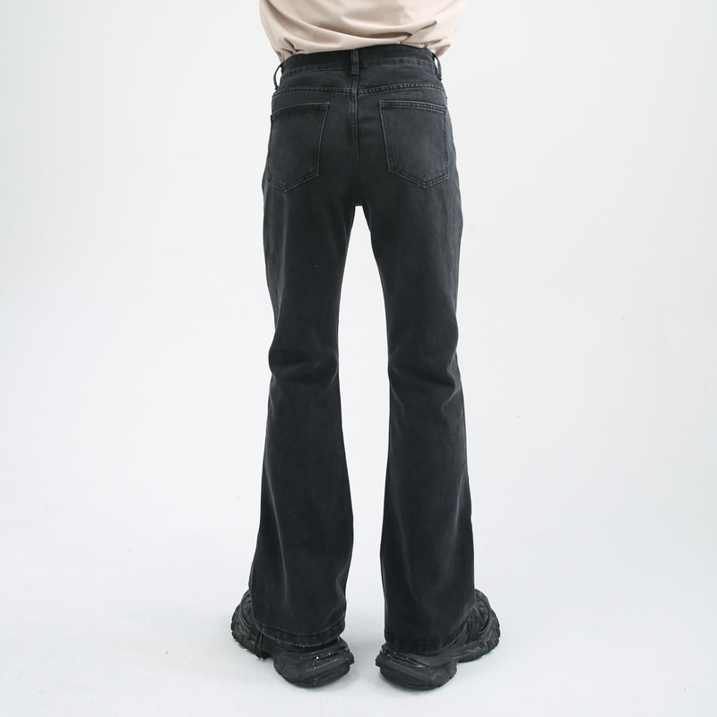 Showing Long Legs, Multi-colored Jeans, Showing Thin Wide Legs, Slightly Pulled, Washed Straight Men_voghion.com