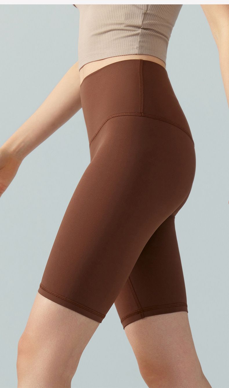 Elasticity Barely There Lycra Yoga Fitness For Women Tummy Control Peach Lift High Waist Line Sports Shorts Five Points_voghion.com