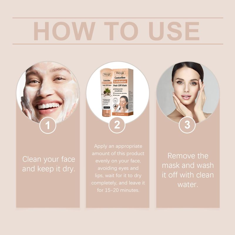 HOYGI Sanftes Peeling, feuchtigkeitsspendend, nährend, reinigend, tägliche Pflege, Peel-off-Maske_voghion.com