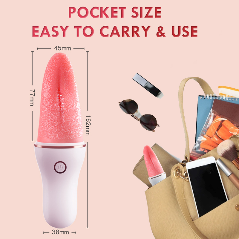 Tongue Licking G Spot Clitoral Vibrator Clit Tickler Sex Toy for Women 12 Pattern Vibrating l Massage Ad_voghion.com