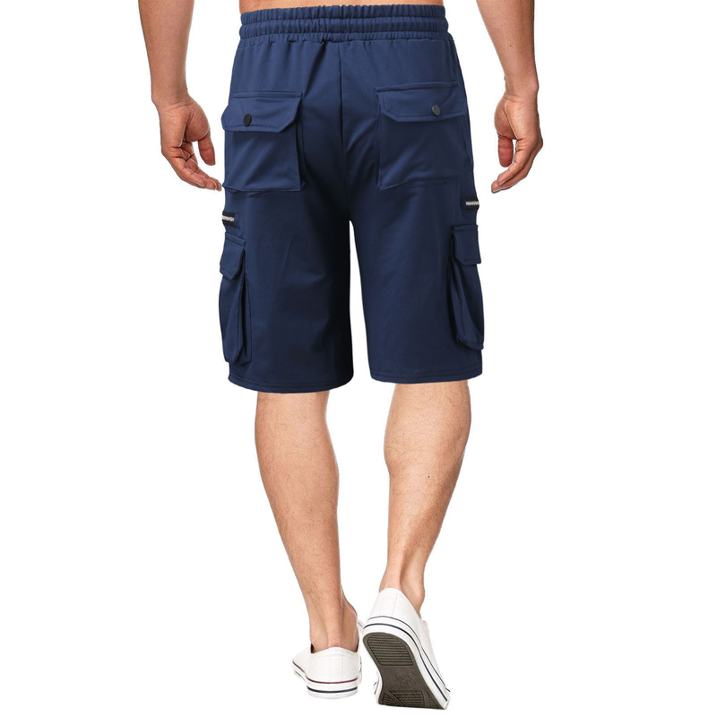 2024 Summer New Workwear Shorts, Pure Cotton Loose Size 5/4 Pants, Men's Multi Bag Casual Pants_voghion.com