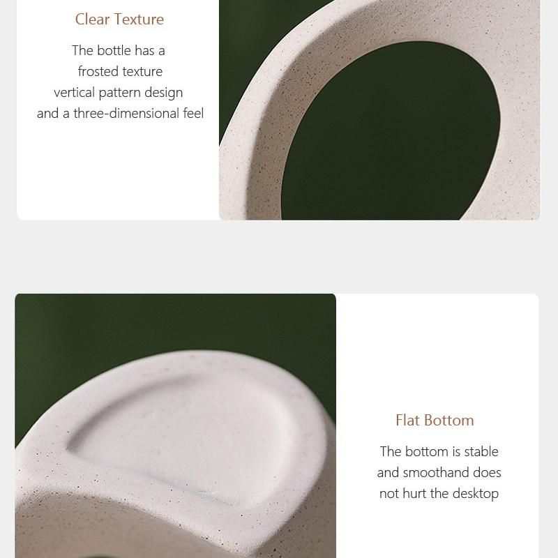 Lot de 2 vases modernes en céramique blanche pour décoration d'intérieur, vases à fleurs creux mats de style nordique bohème pour table de mariage, salon, bureau_voghion.com