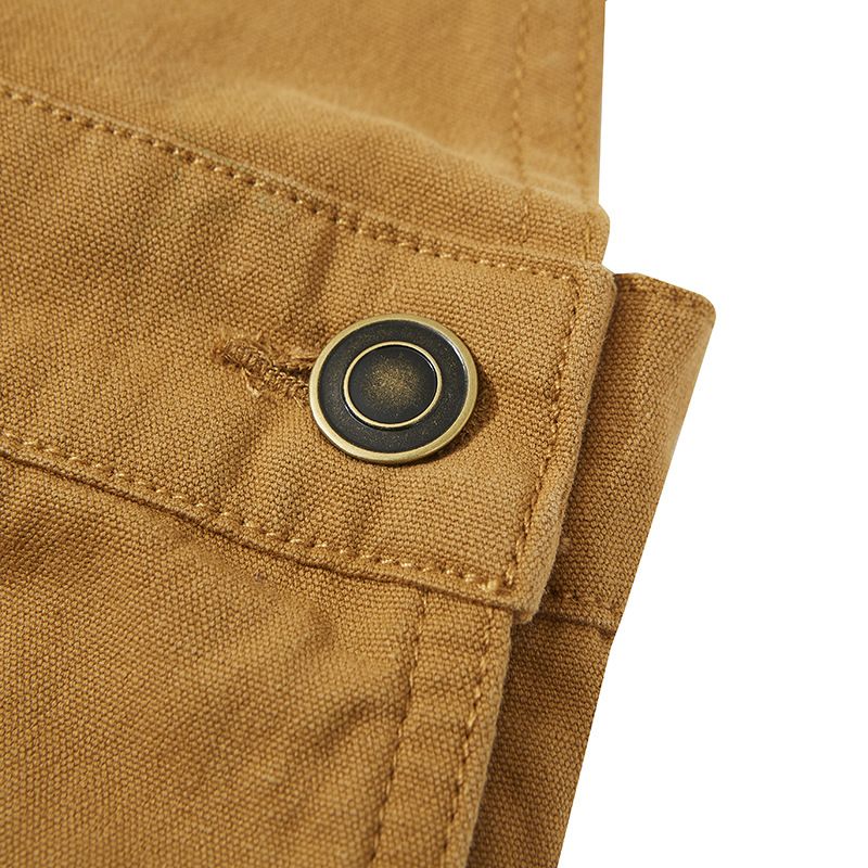 Men's overalls, suspenders, worker's pants May khaki jumpsuit_voghion.com