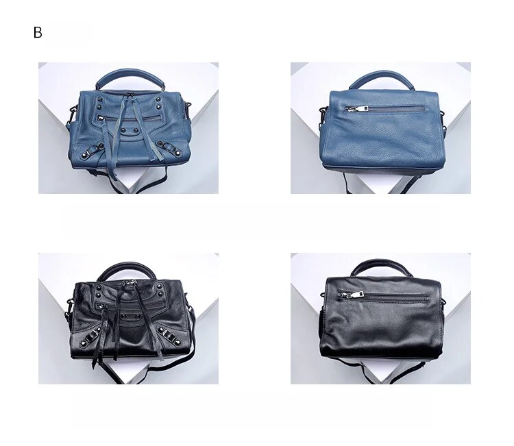 Head Layer Rindslederhandtasche, Neue weiche Ledertasche, Modische Umhängetasche für Damen mit einer Schulter_voghion.com