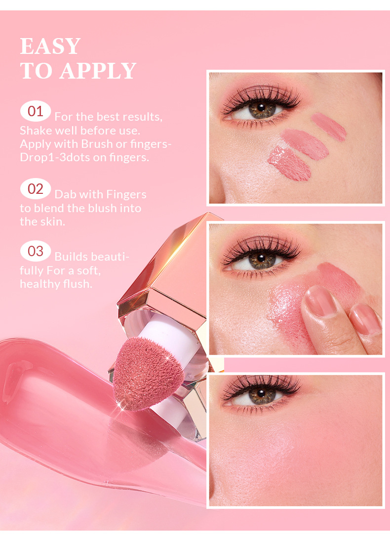 Monochromatesch Multi Blush, luxuriéis cremeg a vermëschbar Faarf, fir Aen, Lëpsen a Wangen_voghion.com