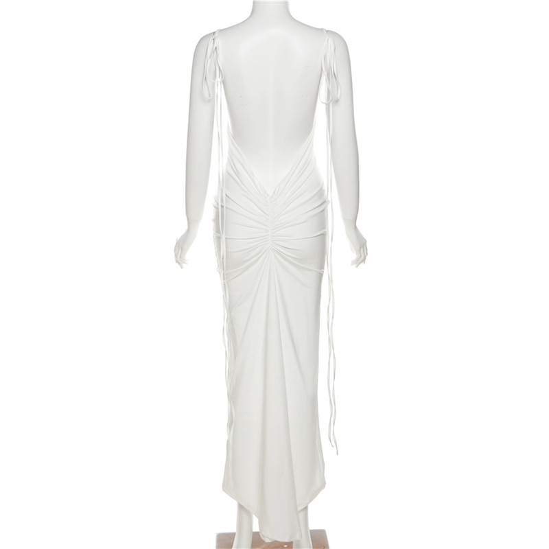 Women's Clothing Fashion Suspenders Sexy Backless Slim Fit Hip Hugging Temperament Dress_voghion.com