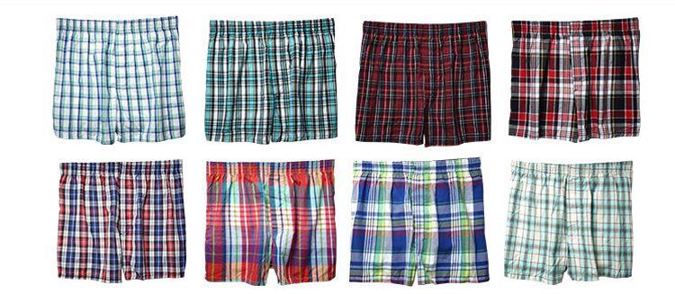 Cueca boxer masculina de algodão puro, cueca boxer com estampa de flechas, cintura alta, solta e respirável, tamanho grande_voghion.com