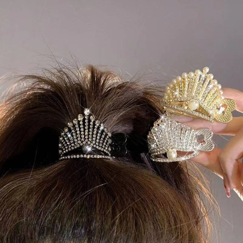 Coreeană perlă stras dulce mini gheare de păr clipuri femei lux cristal chic agrafe crab agrafe de păr accesorii de păr feminin_voghion.com