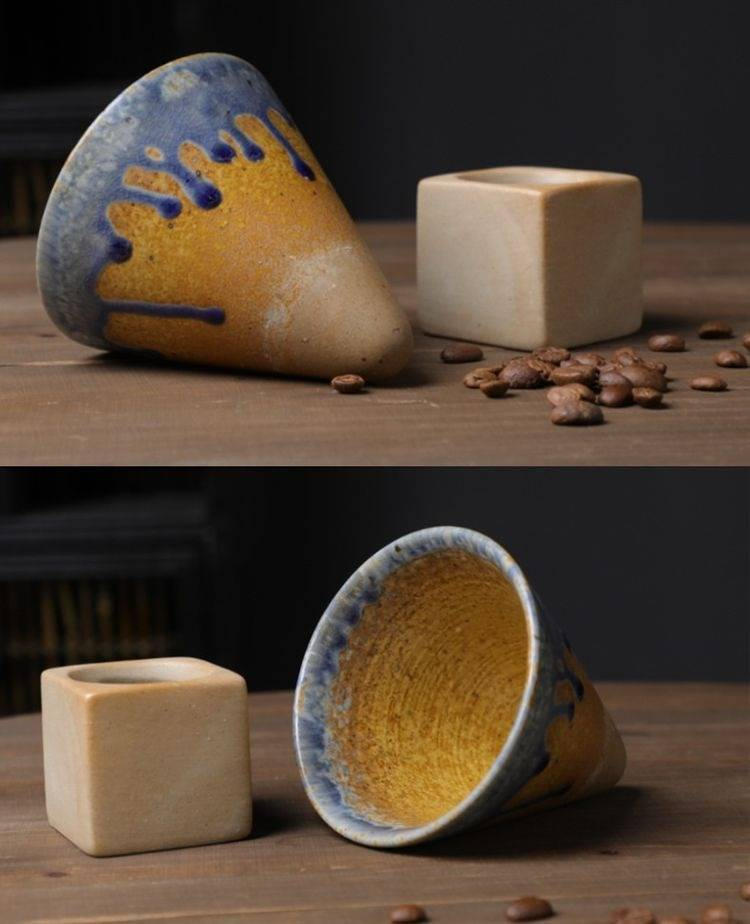Stoneware mug creative ceramic retro coffee cup_voghion.com