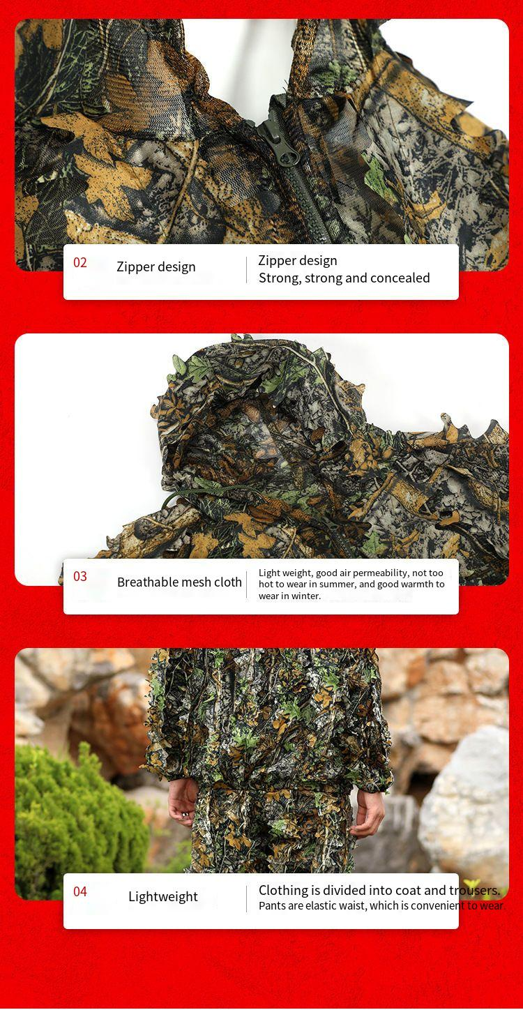 3d Three-dimensional Leaf Camouflage Clothing Bionic Jungle Bird Watching Hidden Geely Clothing Camouflage Clothing Set_voghion.com