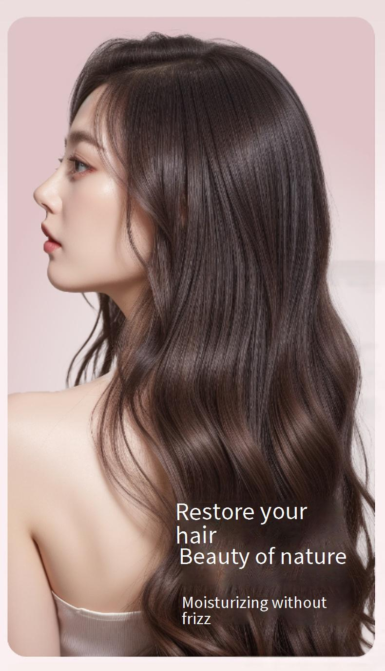 Automatic Hair Styler With Interchangeable Attachments - Ionic Straightener Curling Wand & Volumizing Brush (Damage-Free Fast Heating)_voghion.com