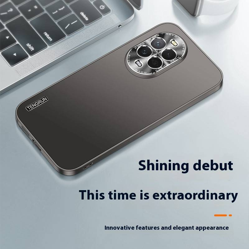Metal Frosted Back Cover For Huawei Nova13/13 Pro, Full-Body Shockproof Silicone Case With Glossy Frame – Anti-Slip, Anti-Scratch_voghion.com