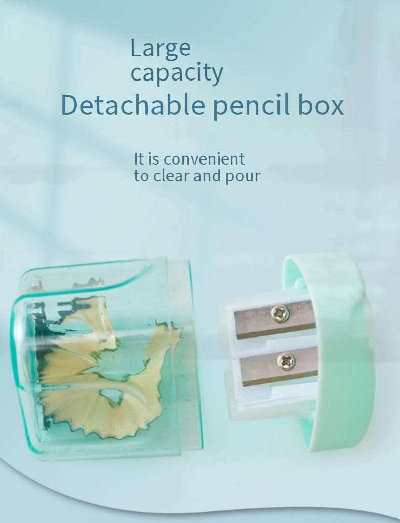Dual Hole Pencil Sharpener - Manual Plastic Sharpener For School & Office, Compact & Lightweight_voghion.com