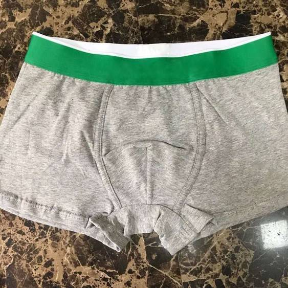 Men's Cotton Boxer Briefs With U-Convex Design & Fish Green Trim – Breathable & Supportive Underwear_voghion.com