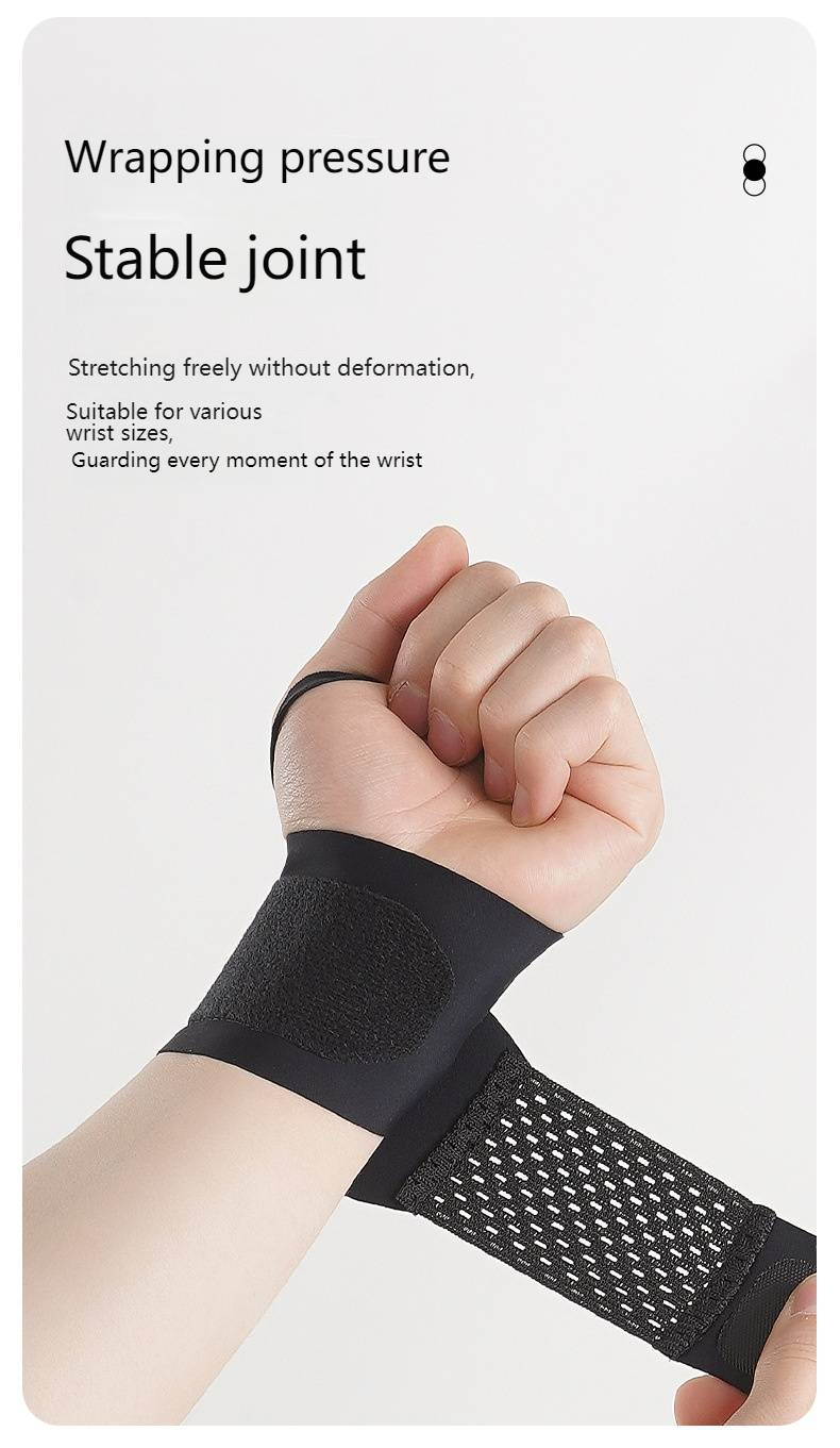 Unisex Breathable Wrist Support Brace For Sports & Daily Use - Lightweight, Adjustable & Sweat-Wicking - Ideal For Tennis, Gym, Carpal Tunnel_voghion.com