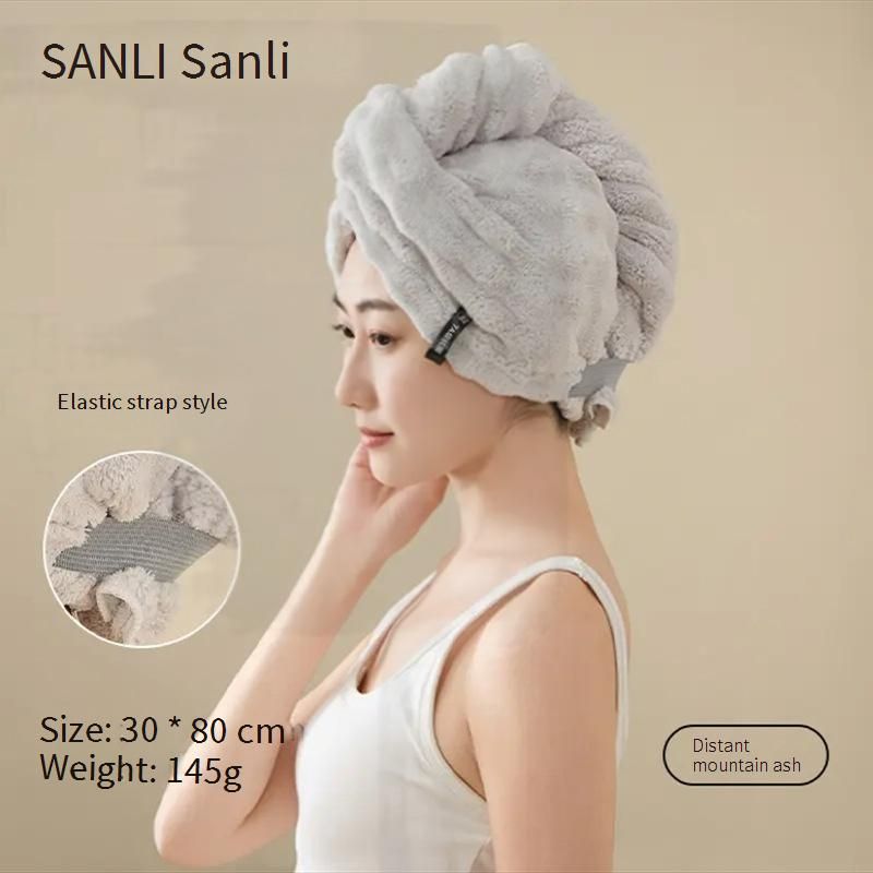 Super Absorbent Coral Fleece Hair Towel Wrap - 30x80cm Soft & Quick Dry Hair Turban For Women, Home & Dorm Use_voghion.com