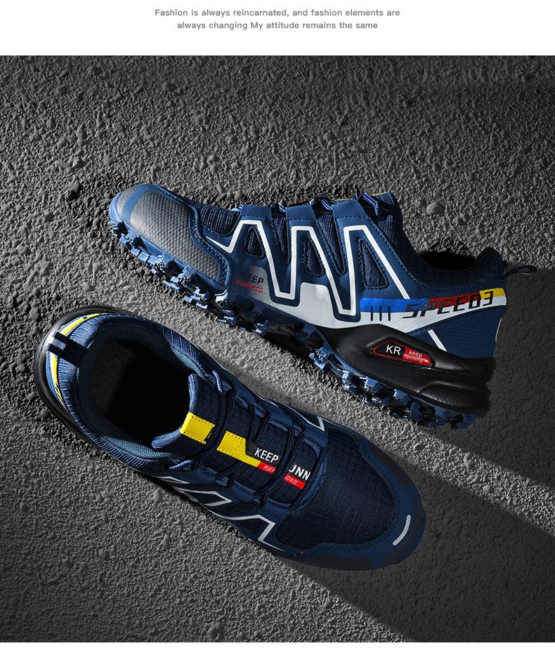 Men's Outdoor Trail Running Shoes, Solomon Hiking And Trekking Shoes, Breathable Mesh Plus-size Men's Shoes._voghion.com