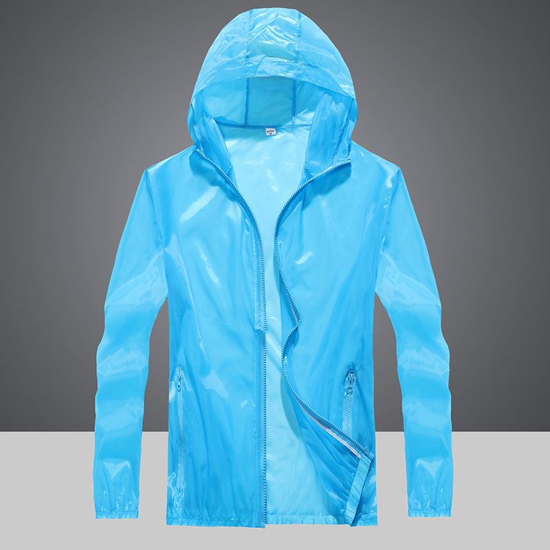 Unschlagbare Qualität für den Sommer für Herren, einfarbige, dünne Sonnenschutzjacke mit Kapuze für den Außenbereich in Übergröße für Teenager, einfacher Angelanzug für Männer_voghion.com
