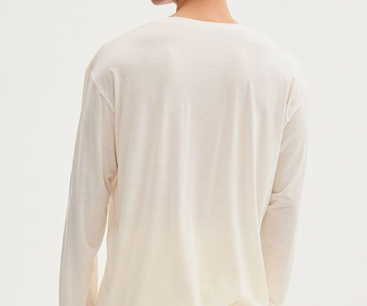 Primavera Verão Novo Deep V Stretchable Top Camisa da Moda Manga Longa Cardigan Unissex_voghion.com