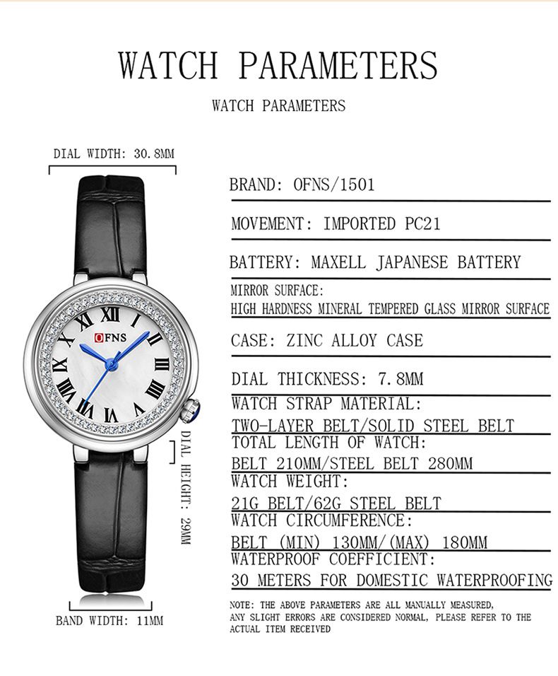 Women's Elegant Quartz Watch With Roman Numerals And Diamond Accents, Waterproof Stainless Steel Band, Minimalist Round Dial For Casual Wear_voghion.com