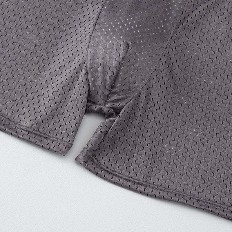 Overseas Platform Men's Ice Silk Long Boxer Briefs Breathable Mesh Four-Corner Underwear Youth Shorts_voghion.com