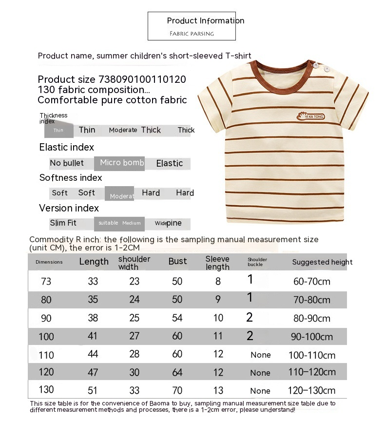 Lasten lyhythihainen t-paita, puhdasta puuvillaa, tyttöjen ja vauvojen kesävaatteita, poikien paita vuodelle 2023_voghion.com
