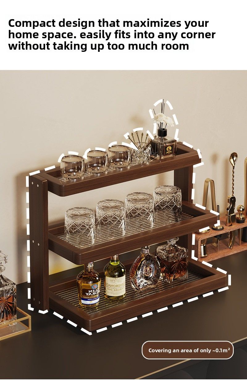 Home Multi-layer Desktop Simple Wine Glass Coffee Cup Table Tea Set Organizer Storage Rack_voghion.com